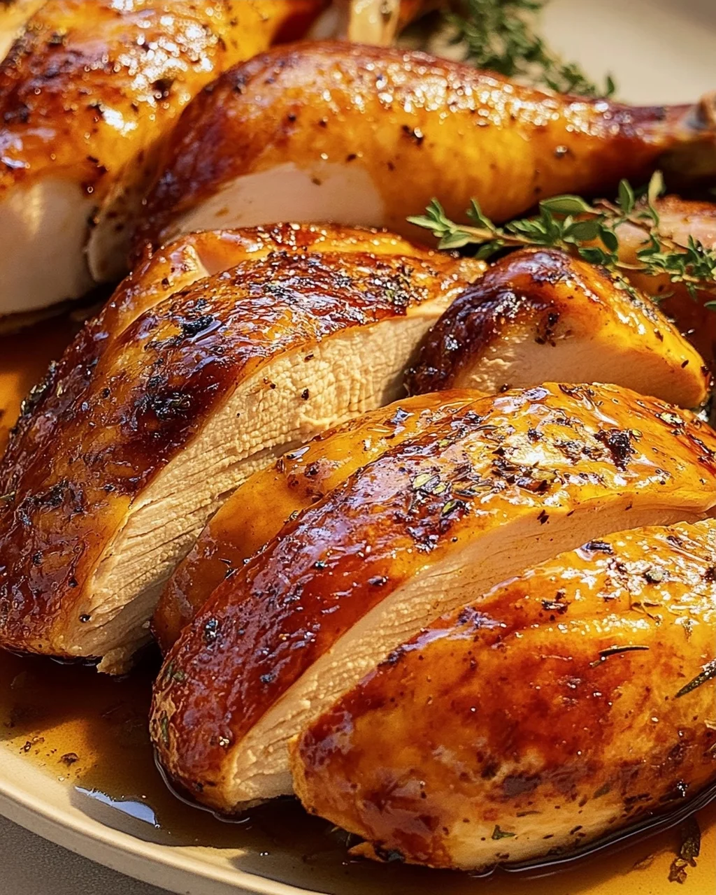 Ahornbutter-glasiertes Truthahn-Rezept für festliche Anlässe
