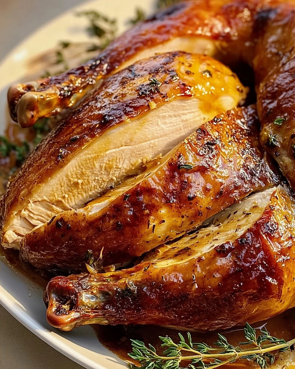 Ahornbutter-glasiertes Truthahn-Rezept für festliche Anlässe