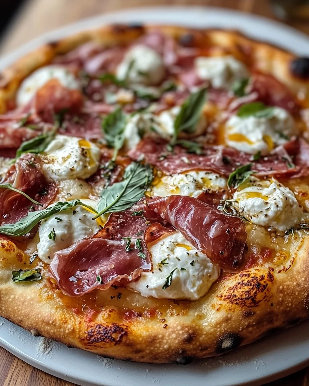 Beef Prosciutto und Honig Burrata Pizza – Geschmackserlebnis!