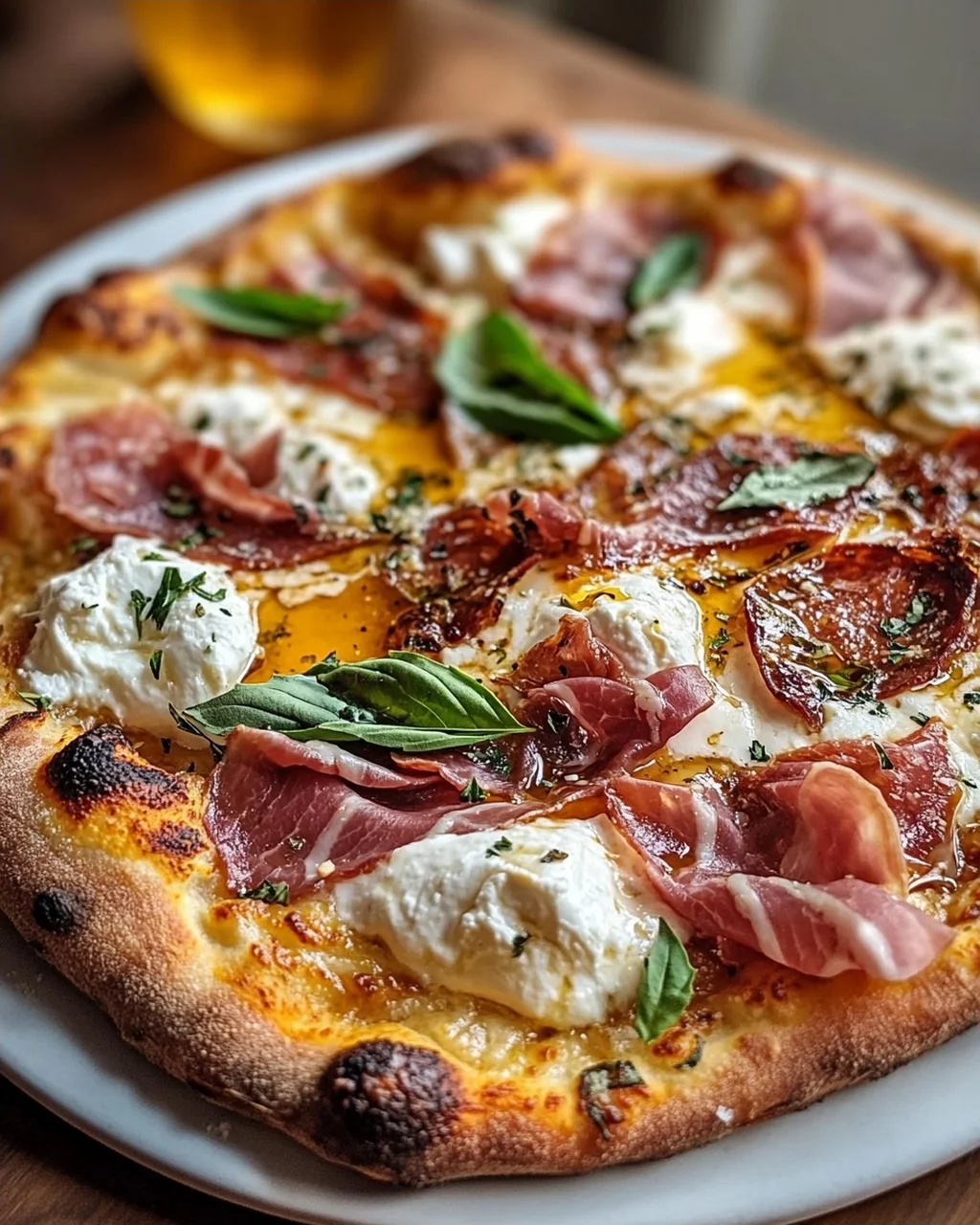 Beef Prosciutto und Honig Burrata Pizza – Geschmackserlebnis!