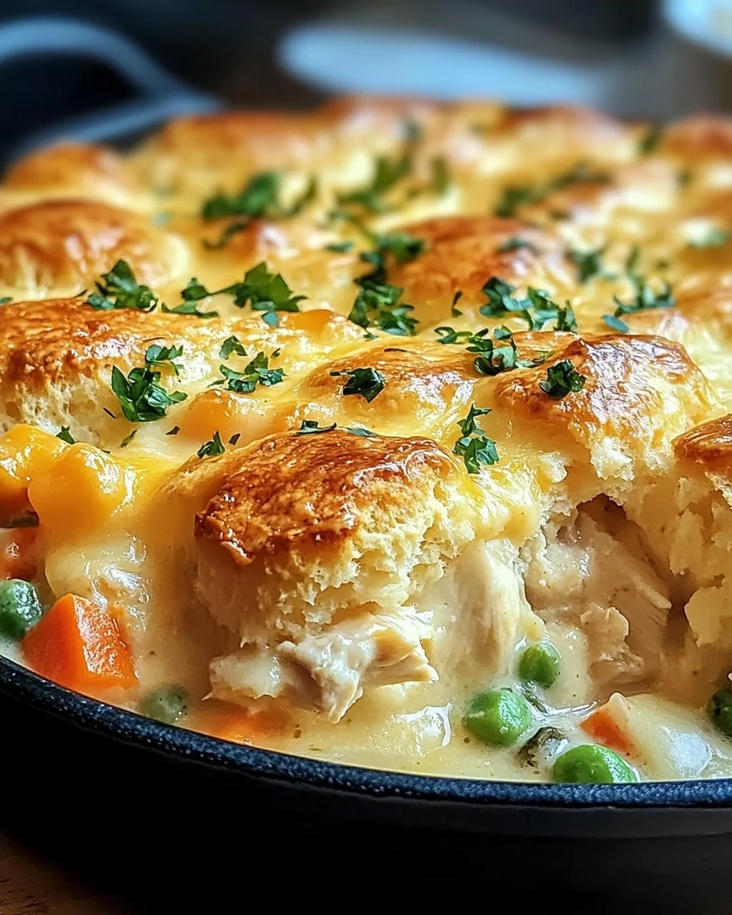 Cheddar-Bay-Hähnchen-Cobbler für gemütliche Abende