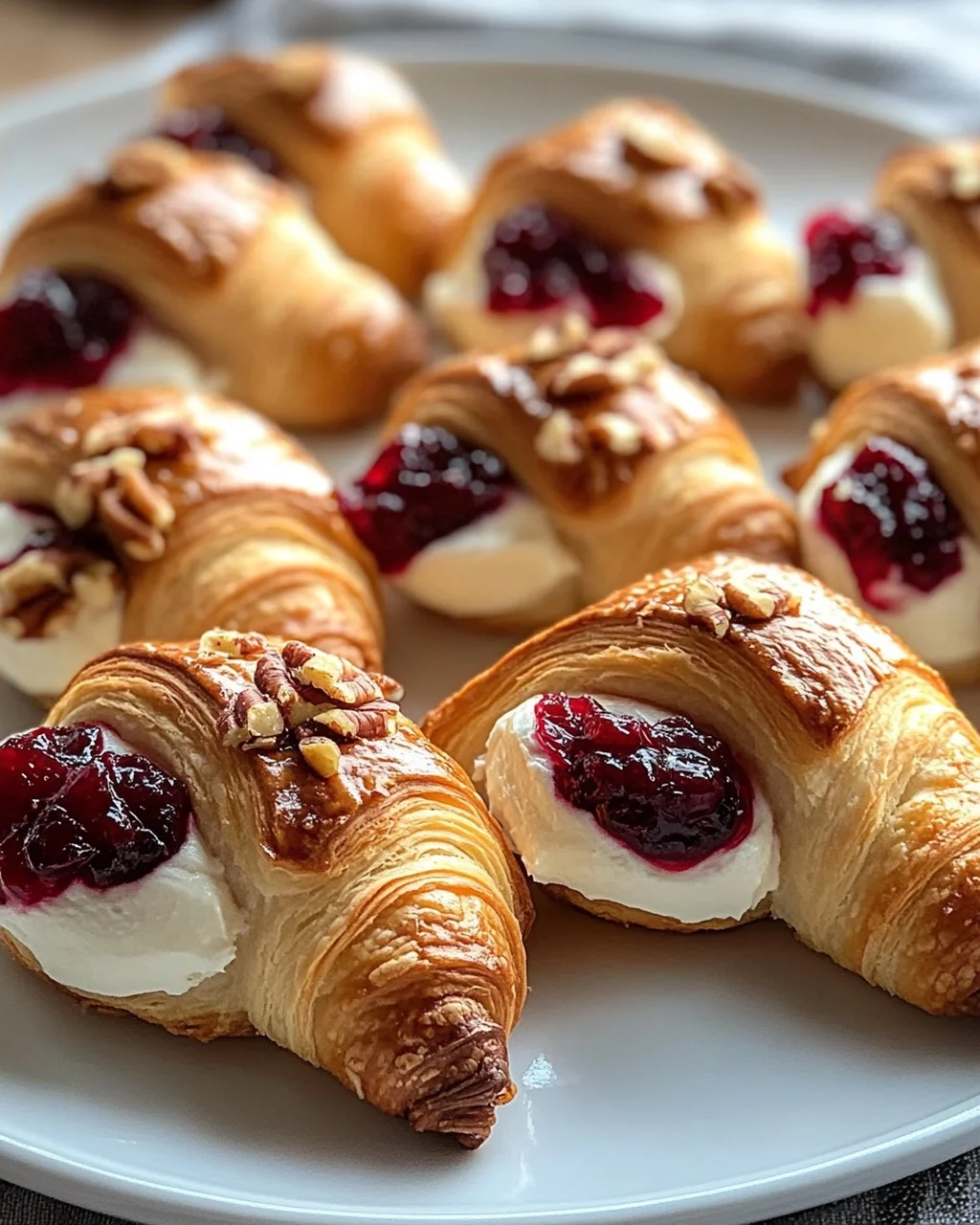 Cranberry Cream Cheese Crescent Bites