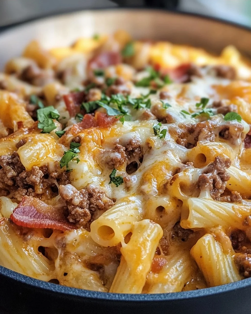 Cremige Cheeseburger-Pasta