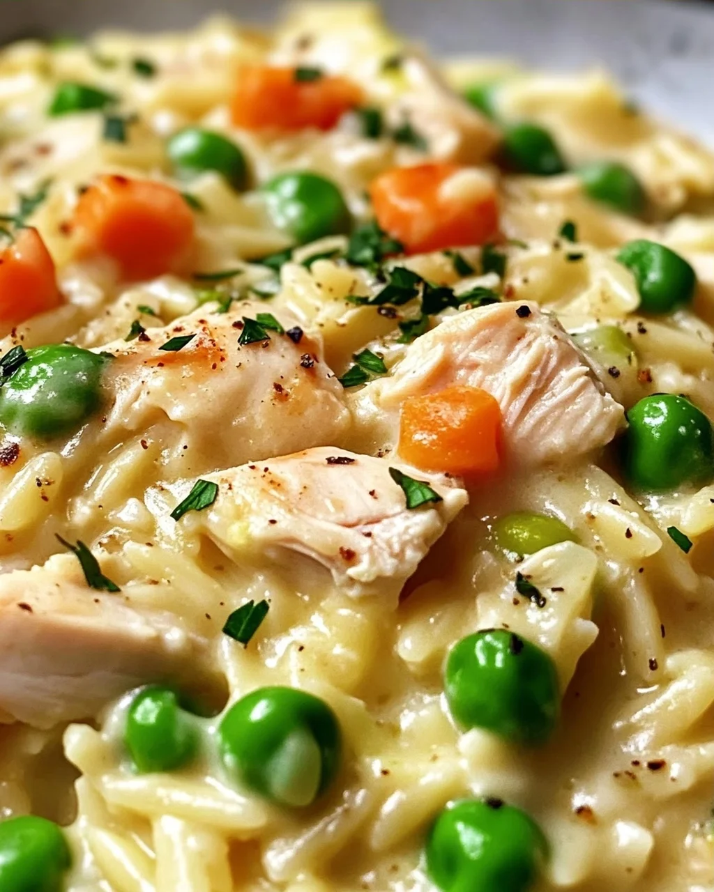 Cremige Chicken Pot Pie Orzo – Ein herzhaftes Rezept!