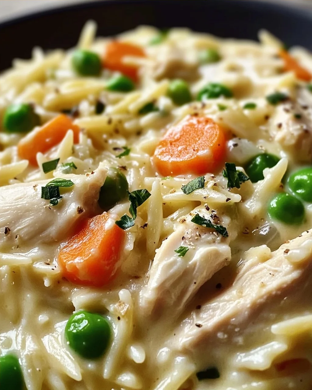 Cremige Chicken Pot Pie Orzo – Ein herzhaftes Rezept!