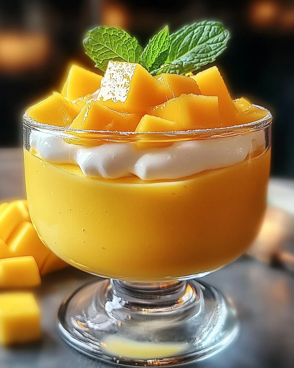 Cremige Mango-Mousse