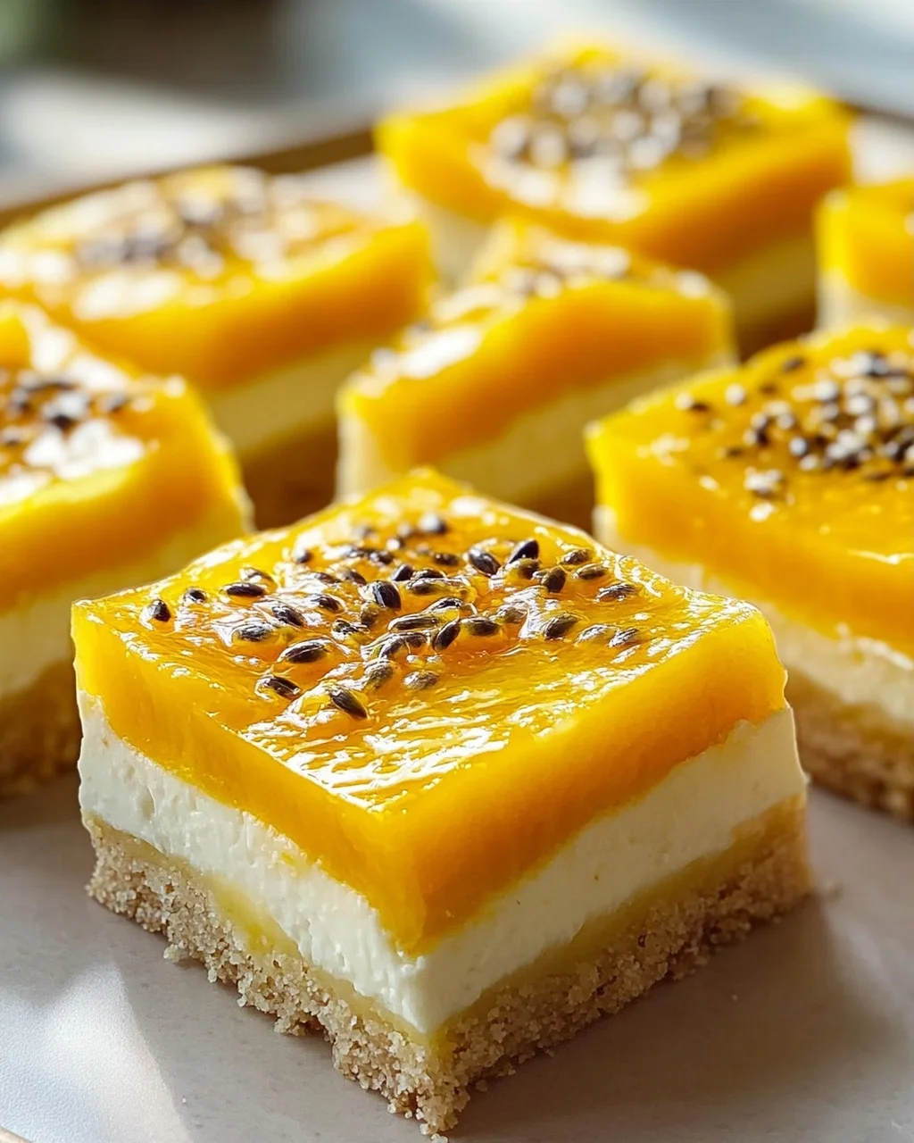 Cremige Mango-Passionsfrucht-Riegel: Tropischer Genuss!