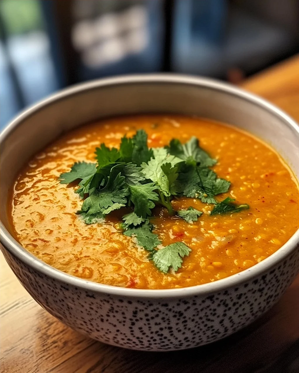 Cremige Thai Kokos Rote Linsensuppe