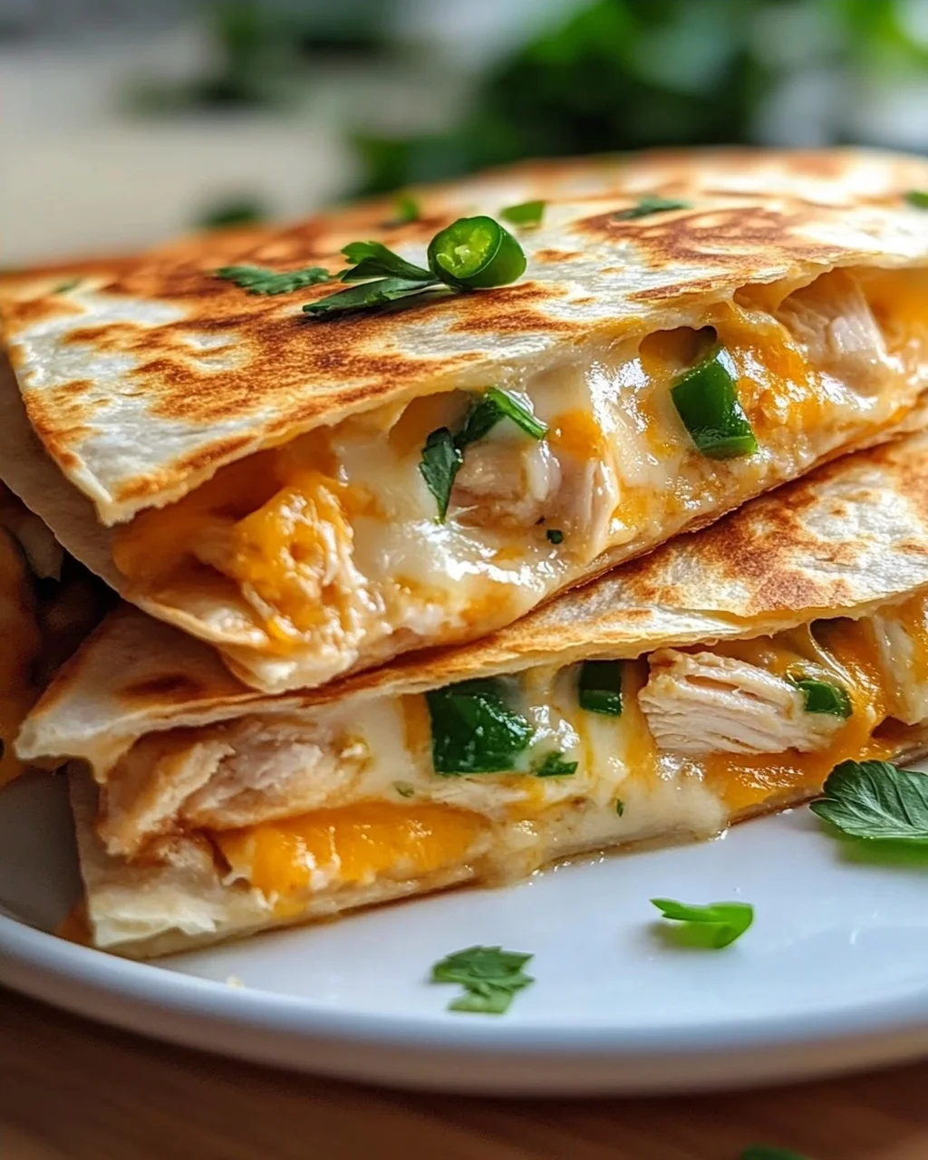 Crispy Low Carb High Protein Chicken Ranch Quesadilla