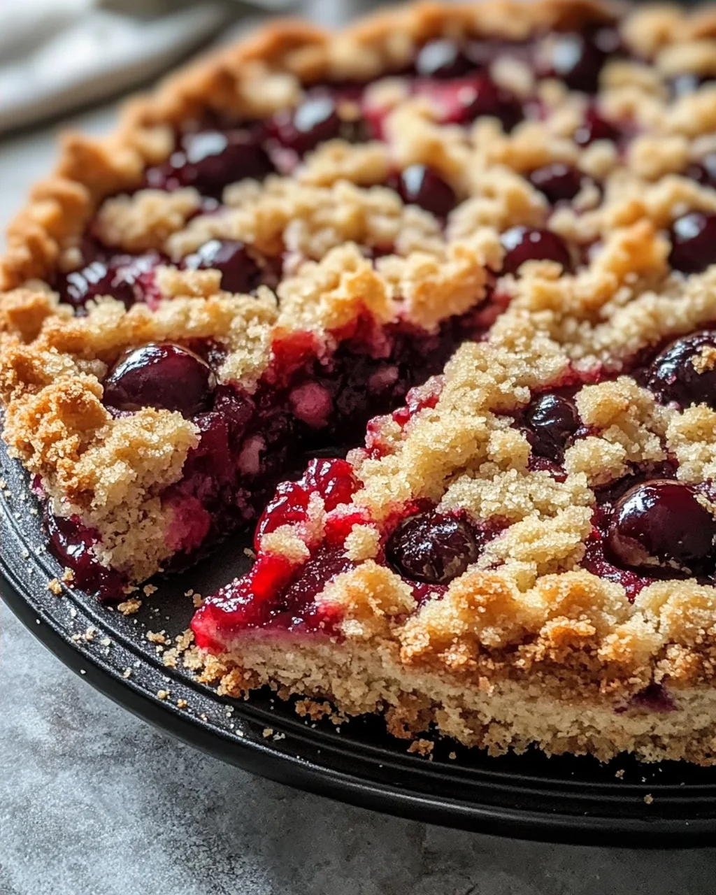 Einfacher und schneller Kirsch-Streusel-Kuchen