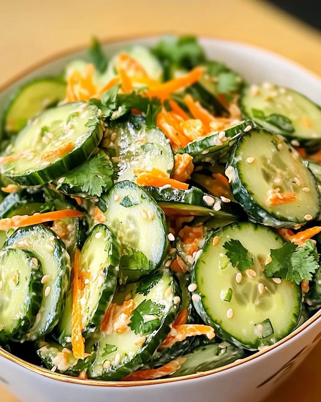 Erfrischender Asiatischer Gurkensalat für den Sommer!