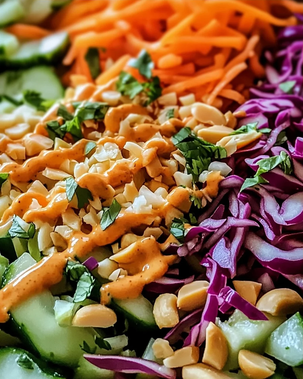 Frühlingsrollen-Salat mit Erdnussoße für jeden Anlass