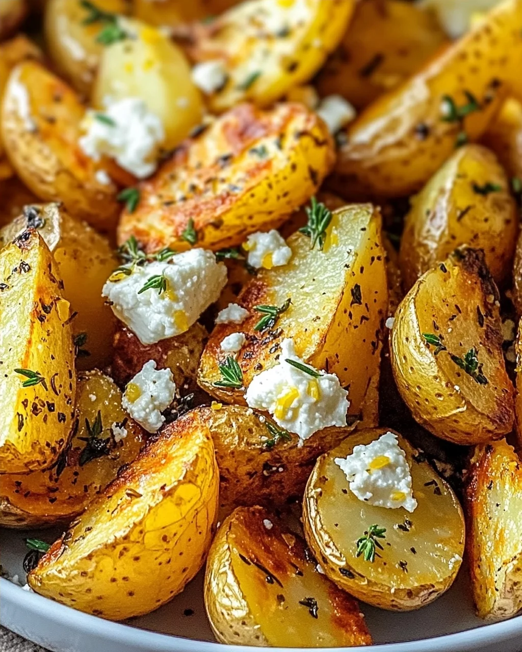 Gebratene Feta-Kartoffeln mit Zitrone: Ein Genuss!