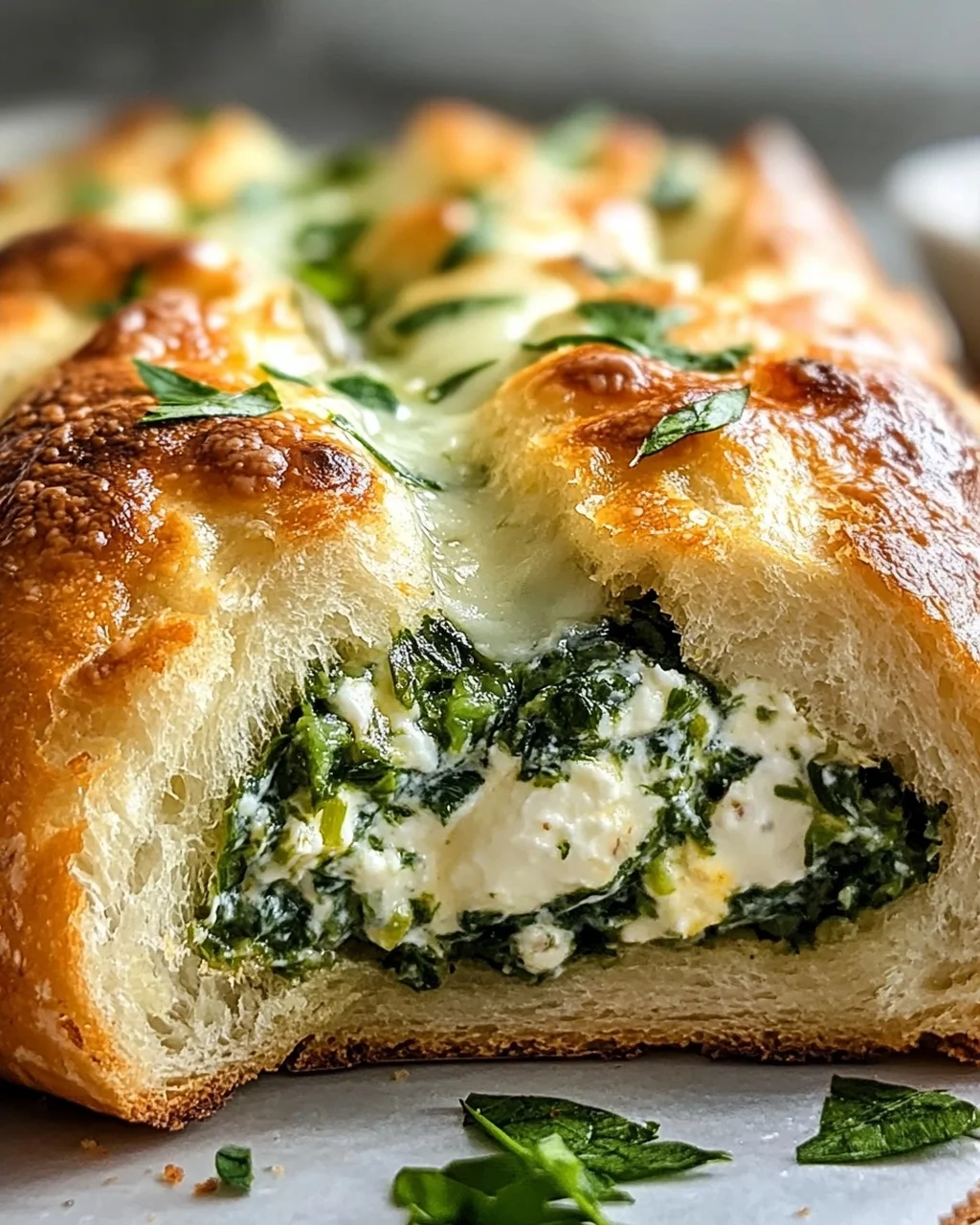 Gefülltes Bärlauchbrot mit Frischkäse: Einfach unwiderstehlich