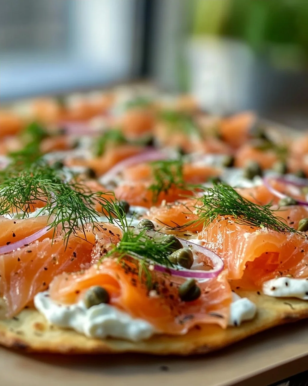 Geräucherter Lachs Frühstücks-Flatbread – Perfekt für den Start!