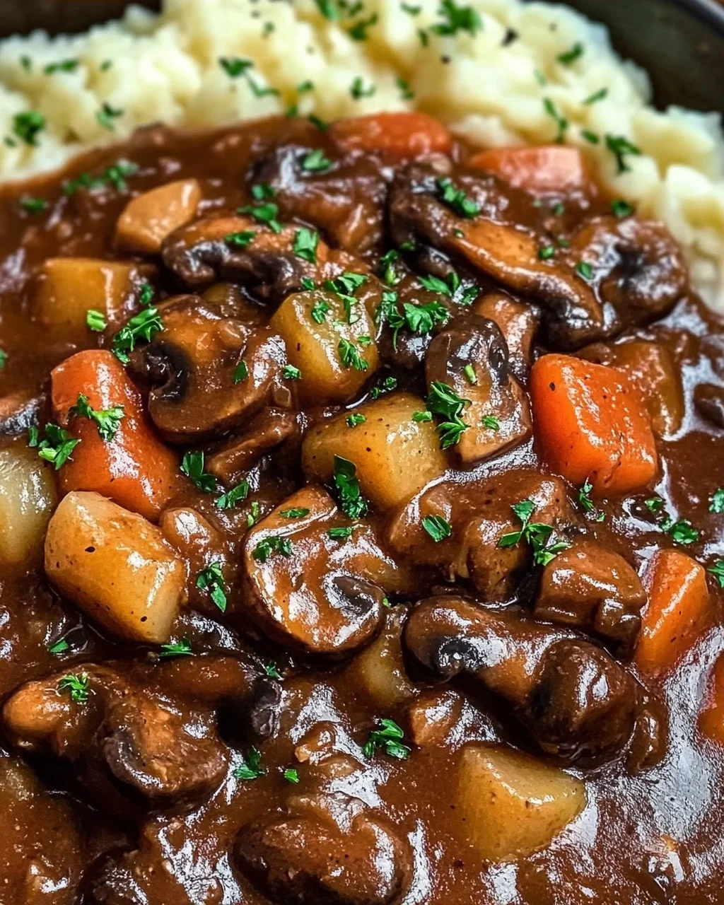 Herzhaftes Veganes Pilz Gulasch Bourguignon – Einfach Lecker