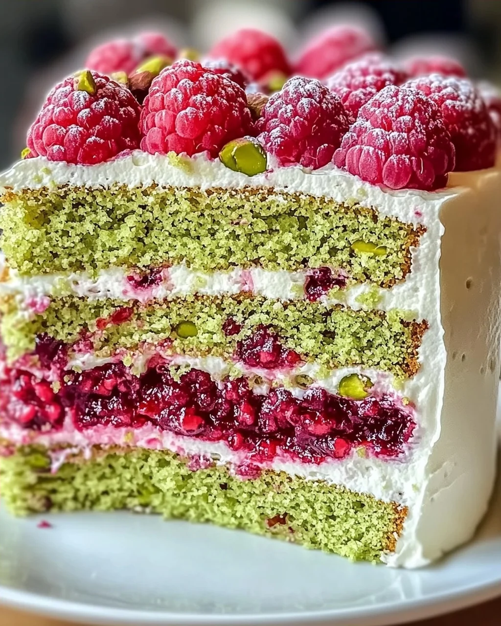 Himmlischer Pistazien-Himbeerkuchen für Genießer