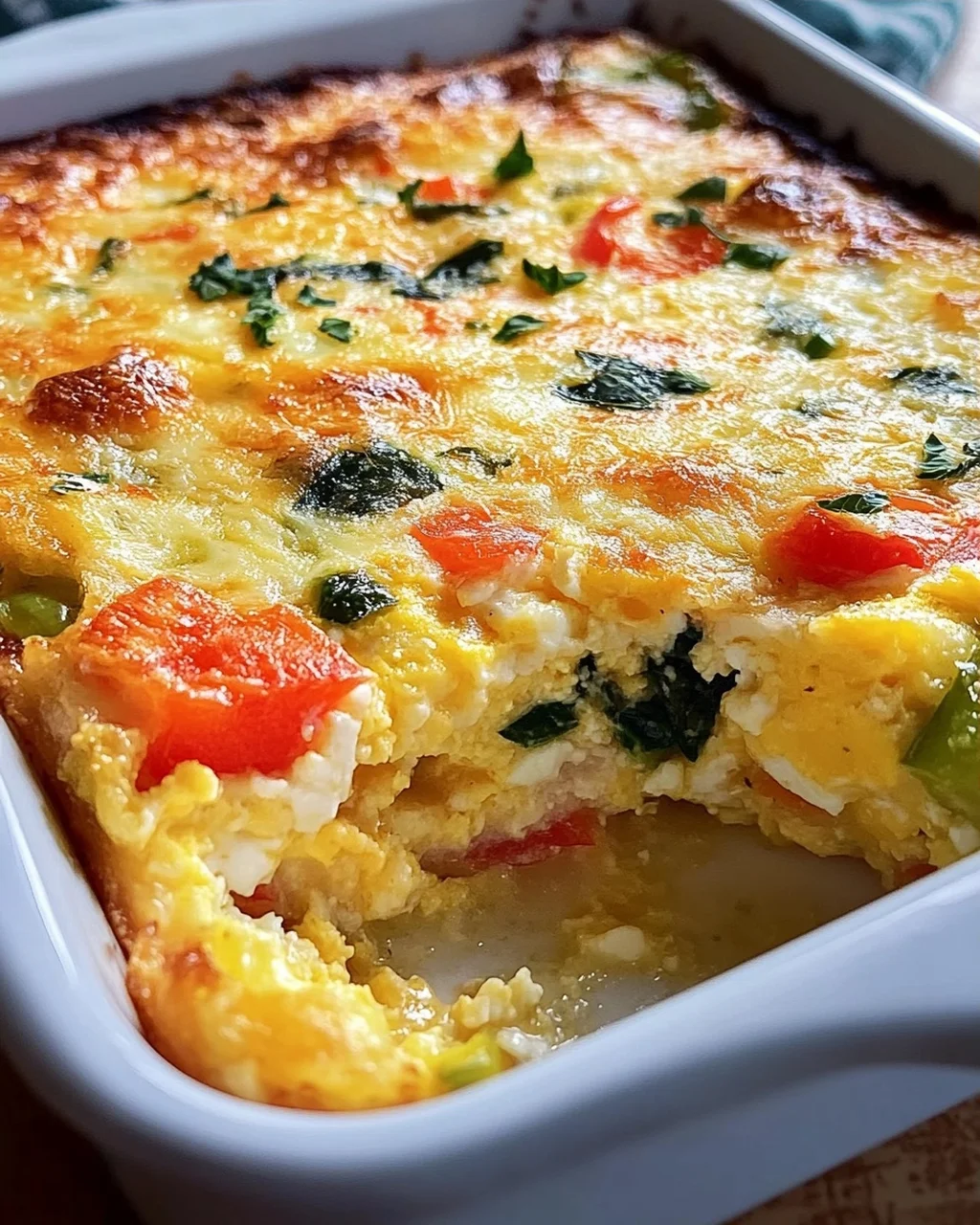 Hüttenkäse-Eierauflauf