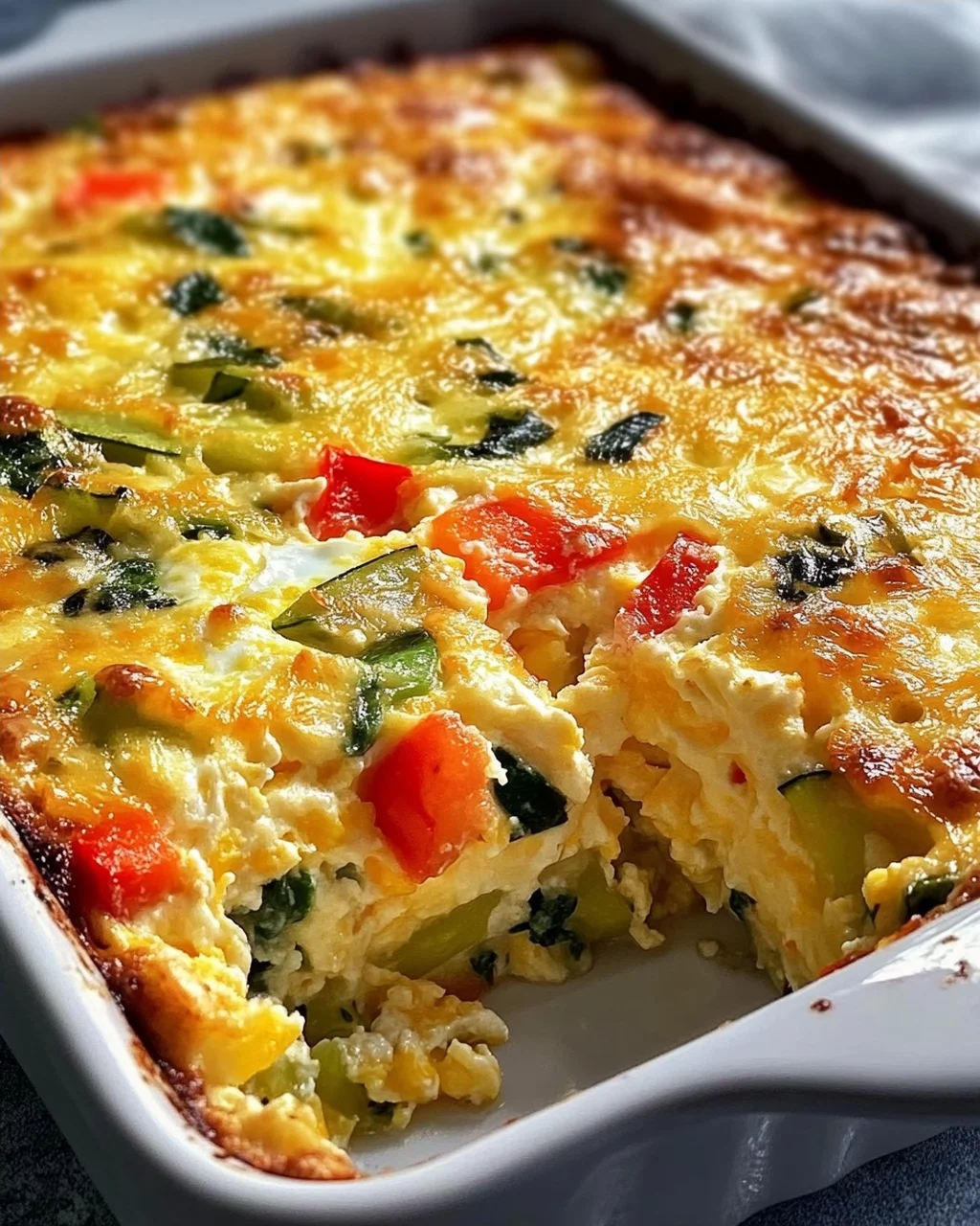 Hüttenkäse-Eierauflauf