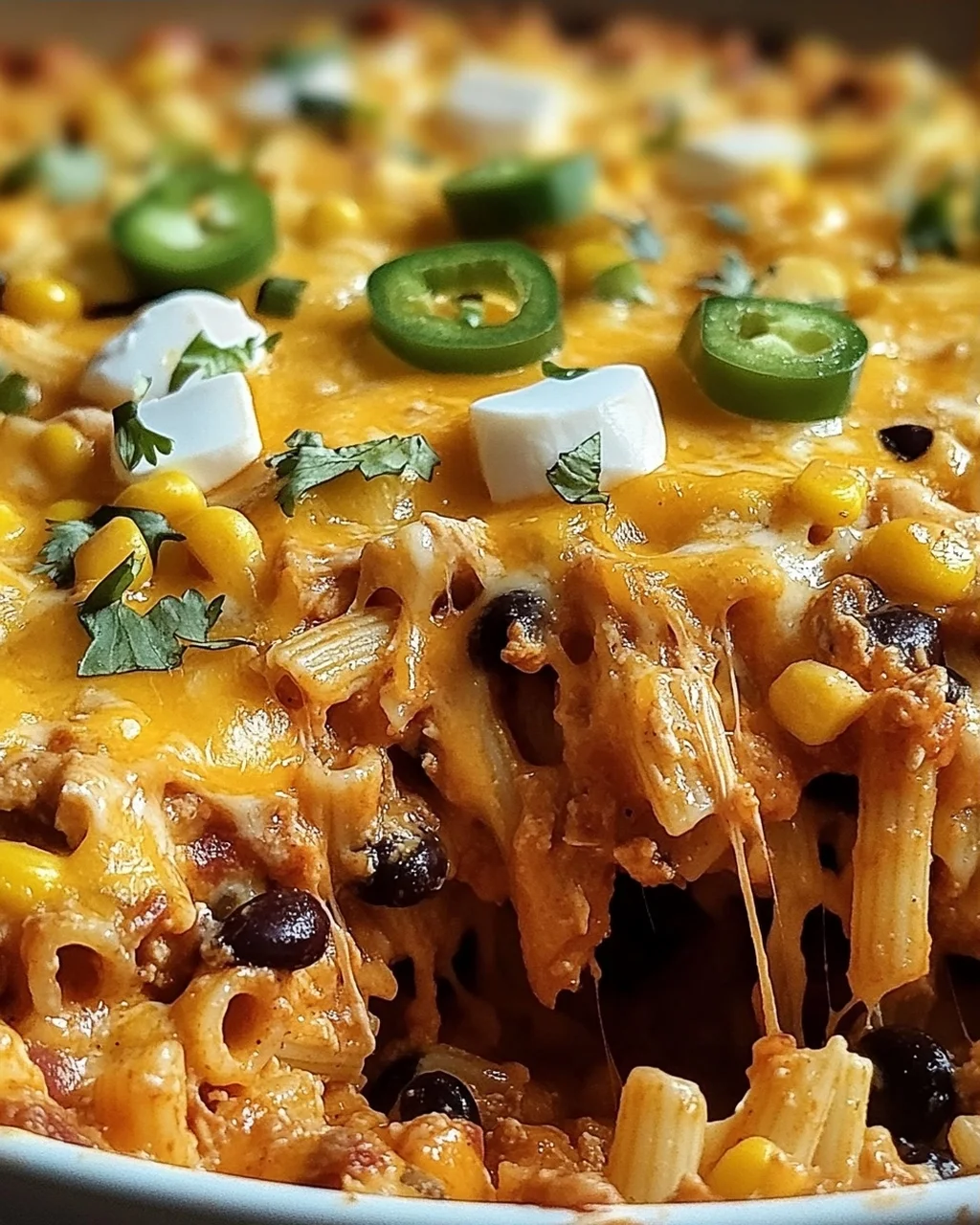 Käsiger Taco Nudelauflauf