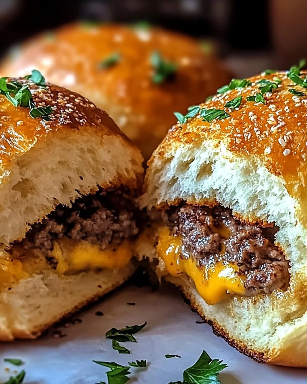 Knoblauch Parmesan Cheeseburger Bomben – Ein Genuss zum Verlieben