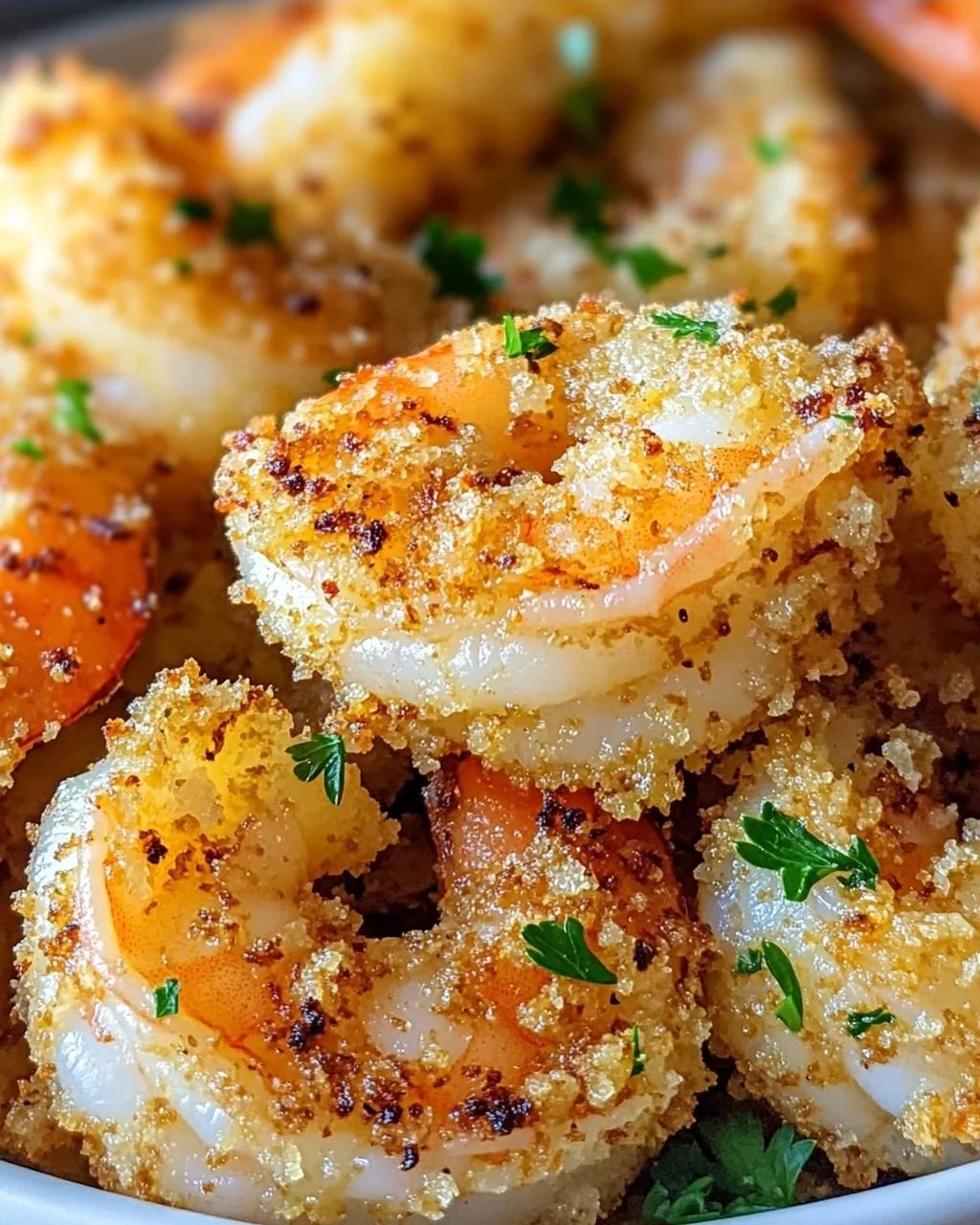 Knoblauch Parmesan Garnelen aus der Heißluftfritteuse