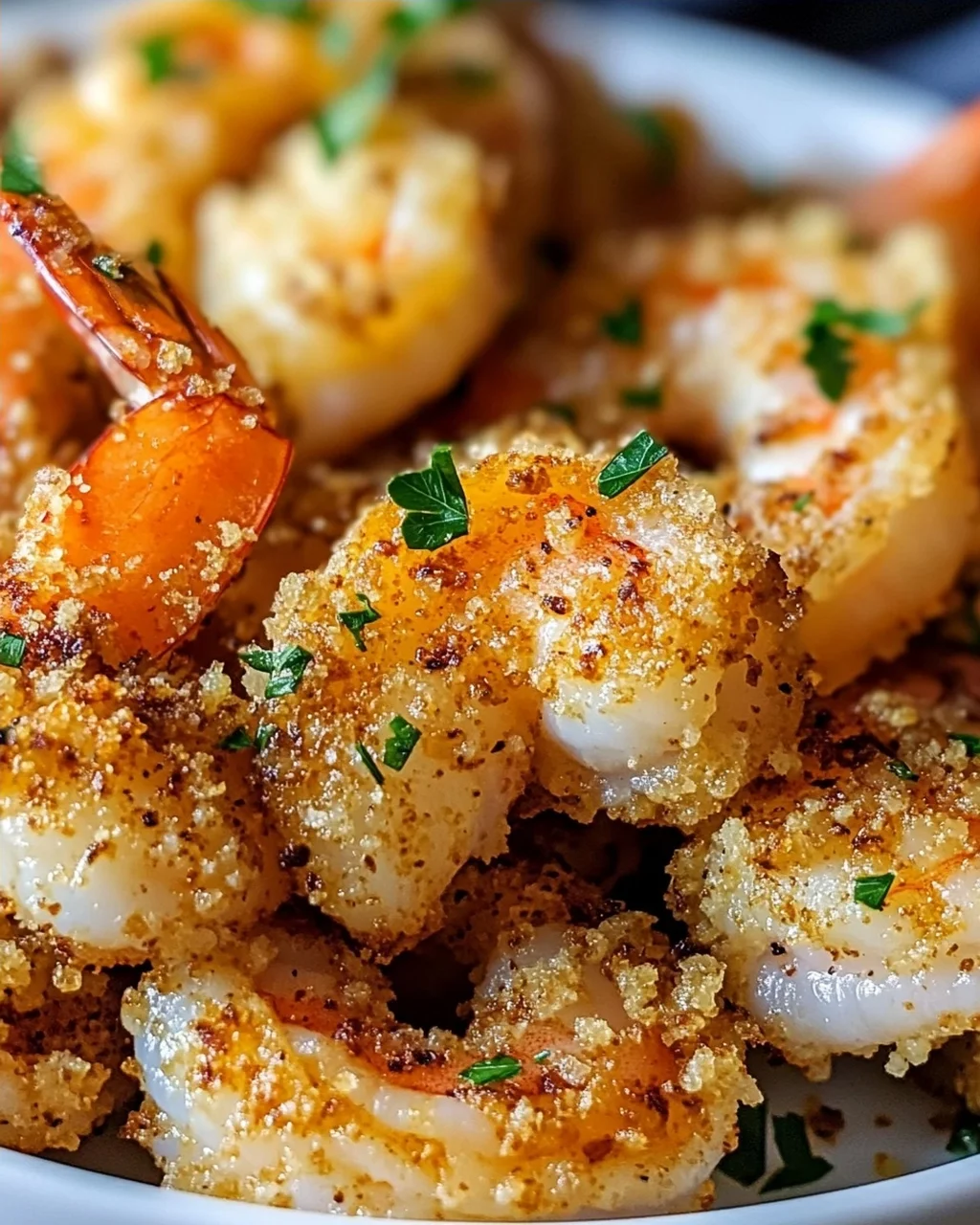Knoblauch Parmesan Garnelen aus der Heißluftfritteuse