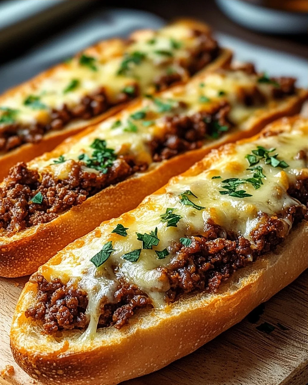 Knusprige überbackene Hackfleisch Baguettes – Nie wieder matschig!
