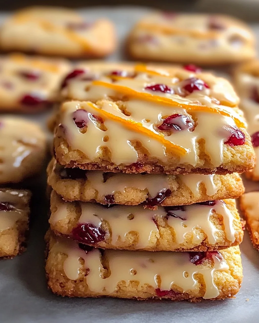 Köstliche Orange Cranberry Butterkekse für die Festtage