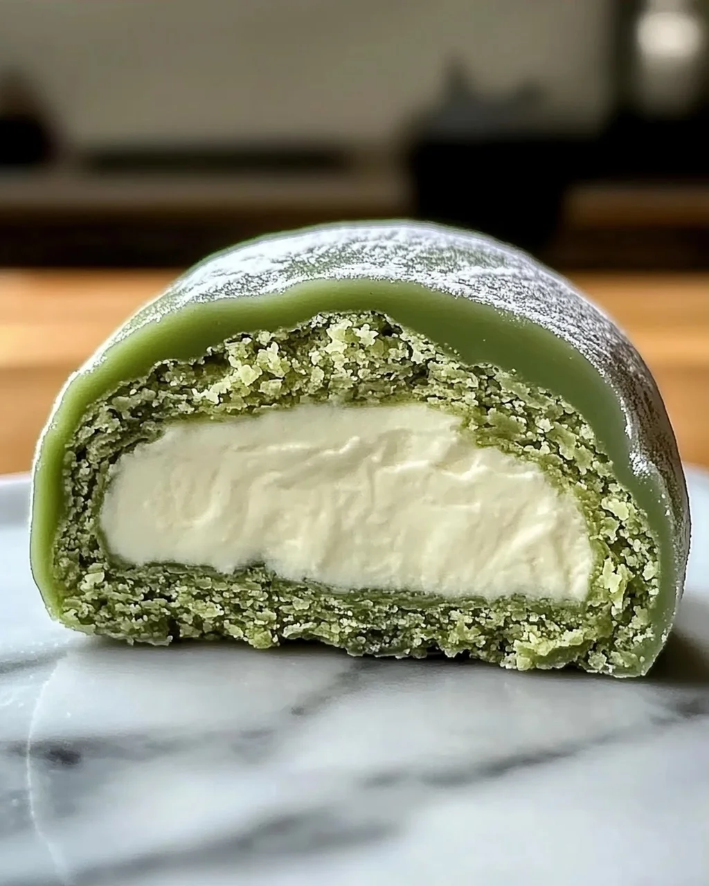 Köstlicher Matcha-Käsekuchen Daifuku Genuss