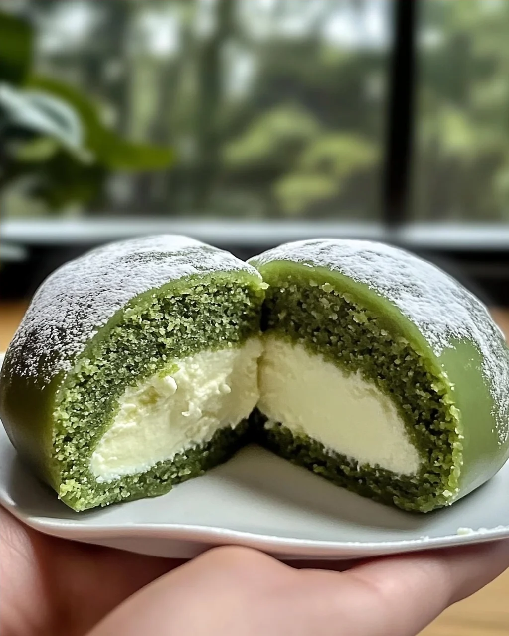 Köstlicher Matcha-Käsekuchen Daifuku Genuss