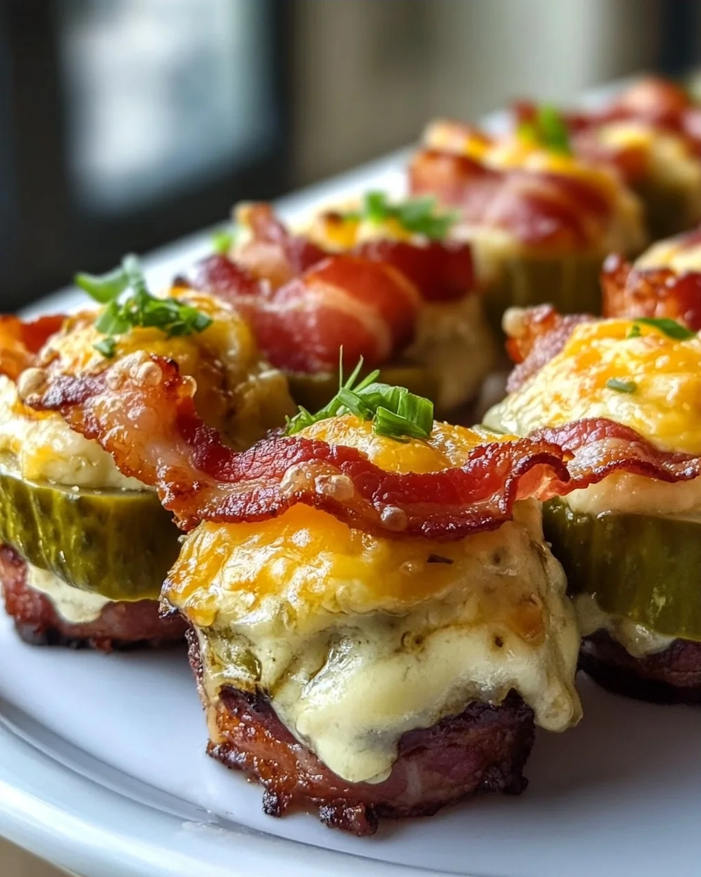 Leckere Käse-Dill-Gurken Rinderspeck-Shots – Schnell & Knusprig