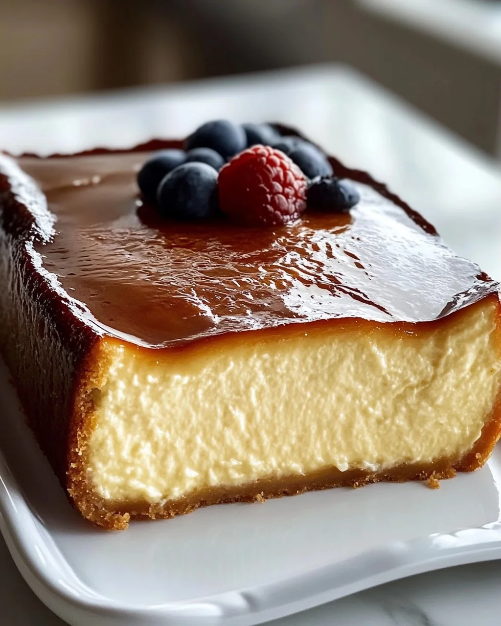 Leckeres Burnt Basque Cheesecake aus der Kastenform