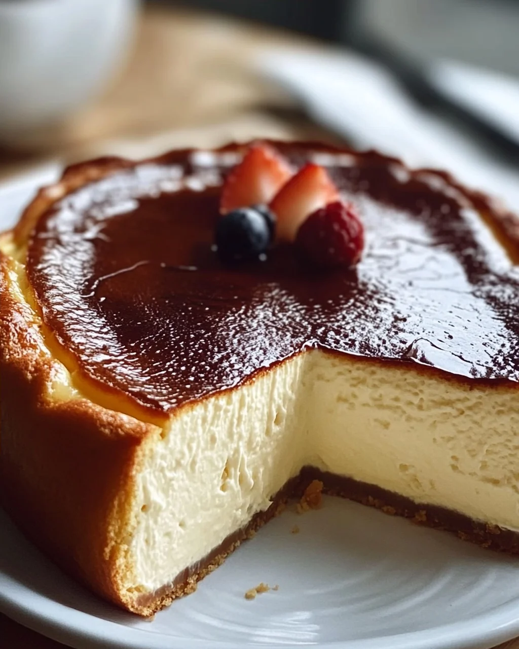 Leckeres Burnt Basque Cheesecake aus der Kastenform
