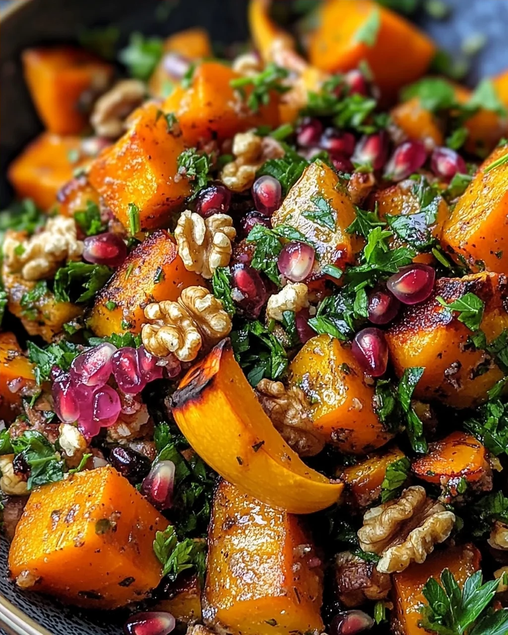 Libanesischer Gerösteter Kürbissalat: Würzig, frisch & gesund!