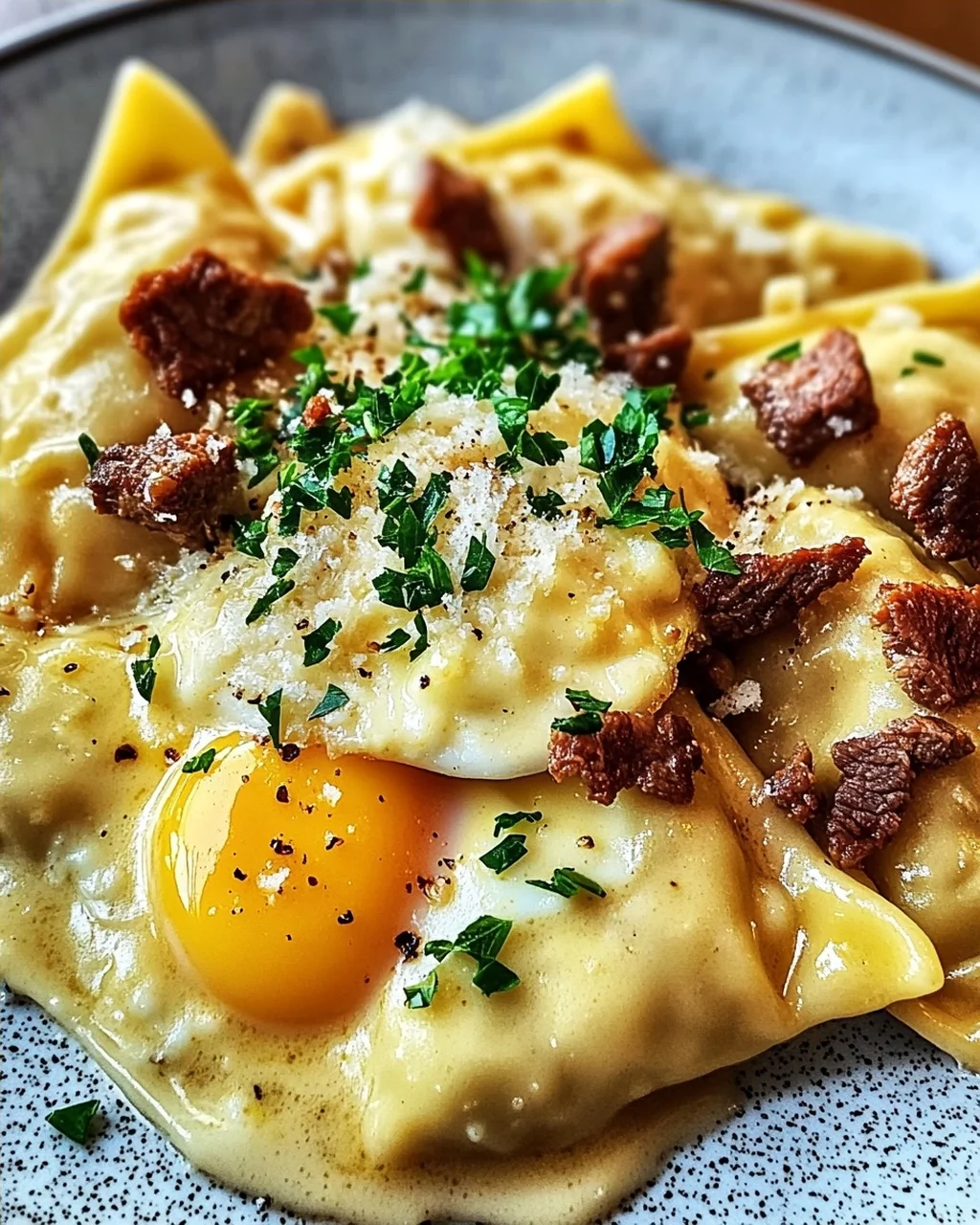 Maultaschen Carbonara