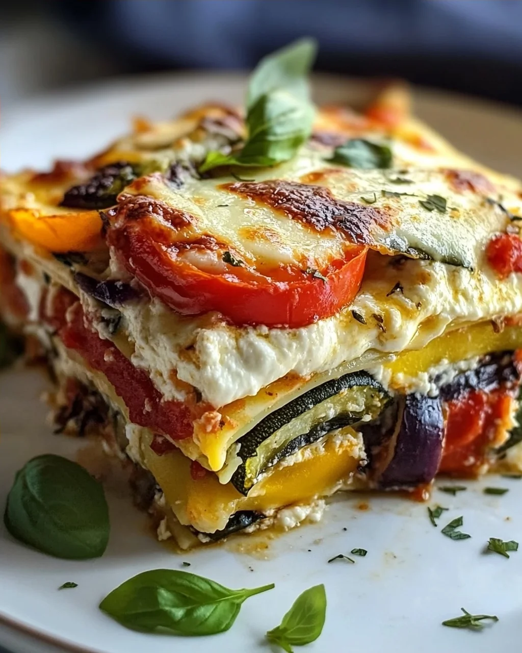 Mediterrane Gemüse-Lasagne mit cremiger Ricotta genießen