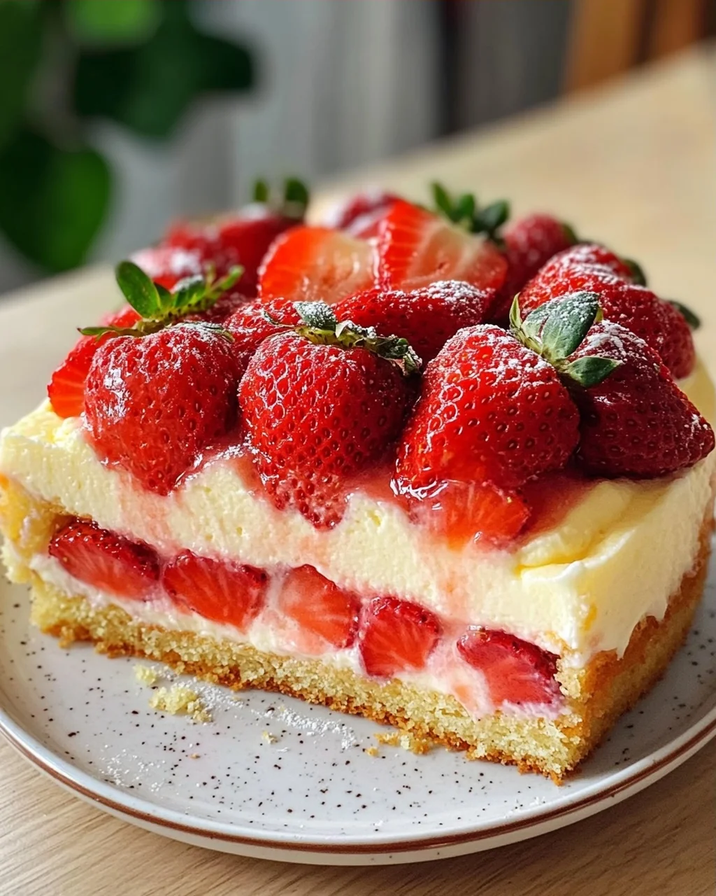 Omas Erdbeerkuchen mit Pudding