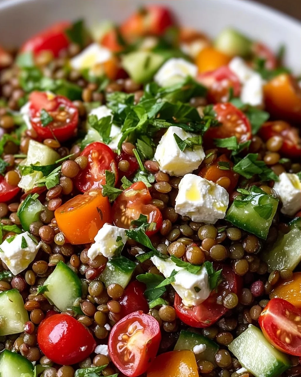 Orientalischer Linsensalat Feta: Frisch, würzig & einfach lecker