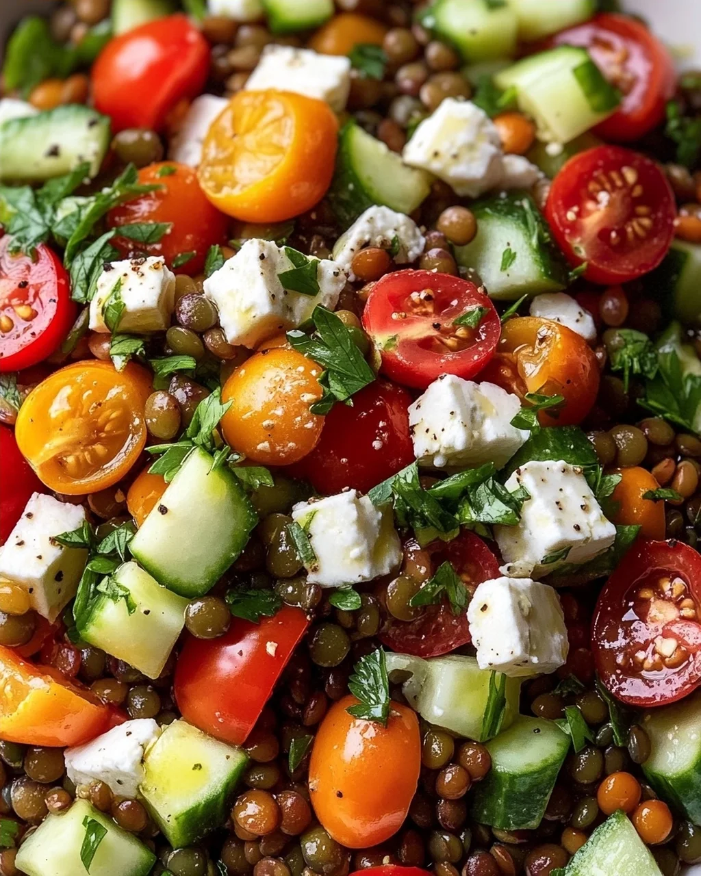 Orientalischer Linsensalat Feta: Frisch, würzig & einfach lecker