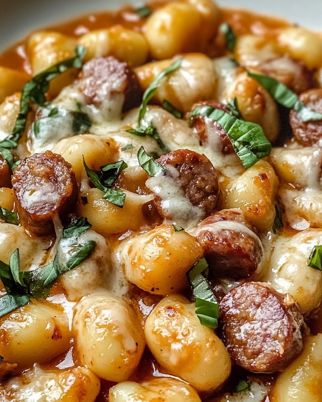 Pfannen-Cremige Gnocchi mit Wurst in 30 Minuten