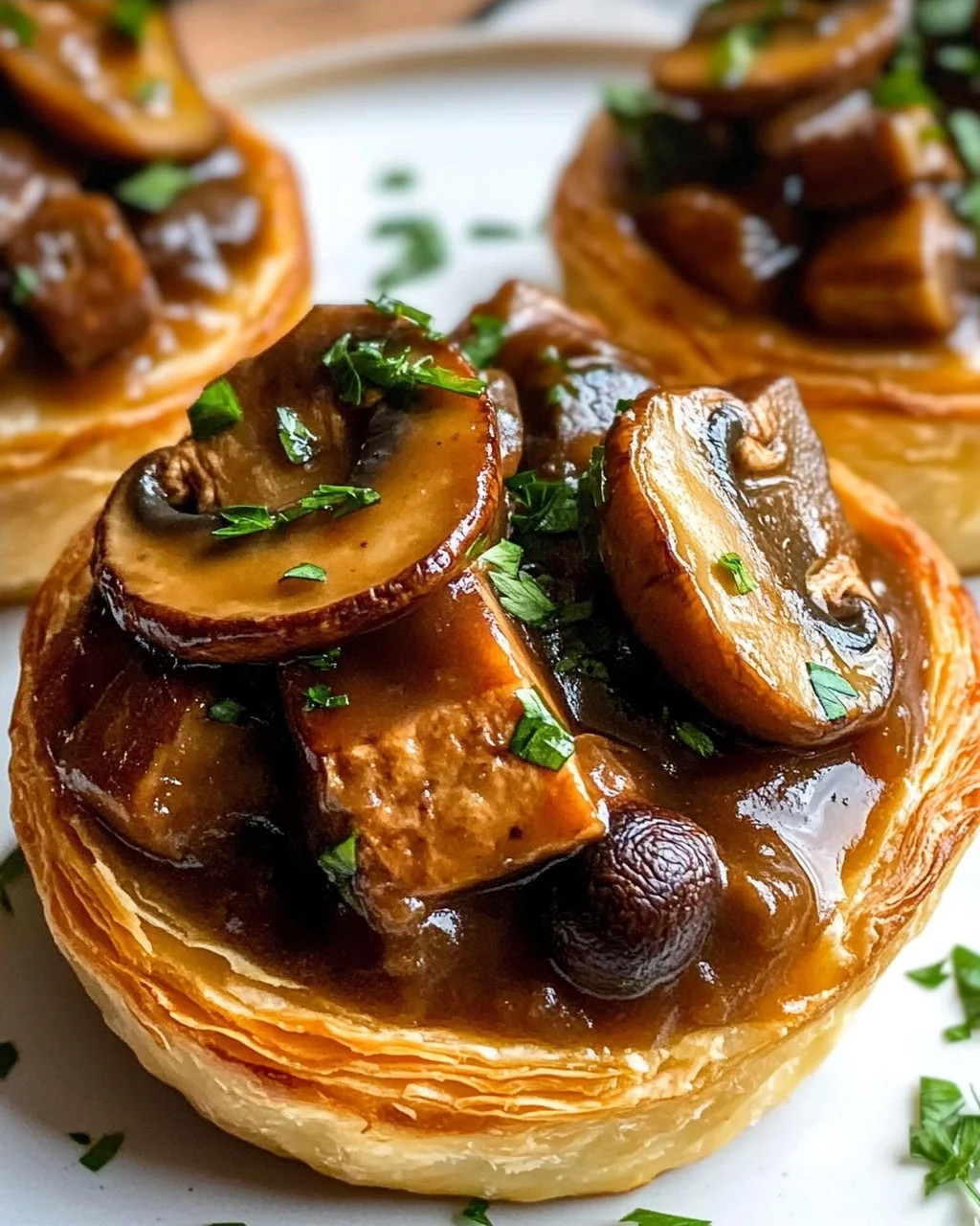 Pilzgulasch à la Bourguignonne