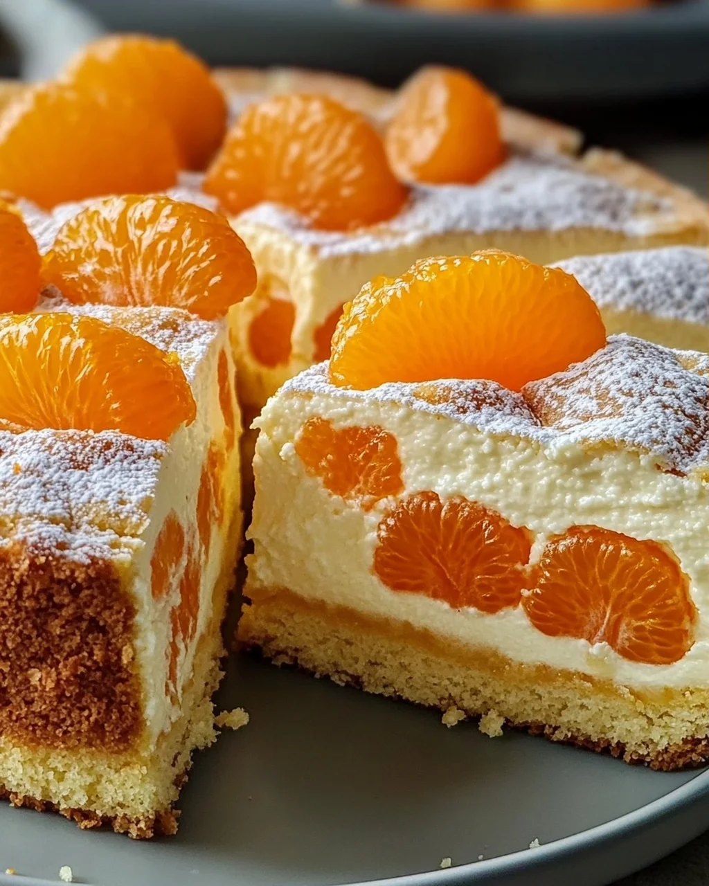 Quarkkuchen mit Mandarinen