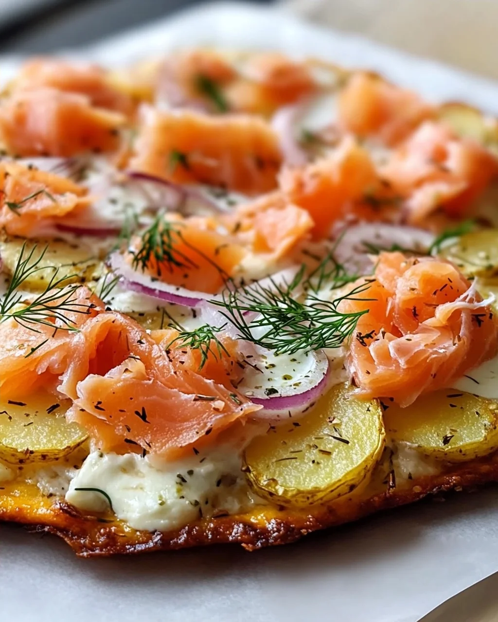 Rauchlachs Kartoffelpizza: Schnell, Cremig & Unwiderstehlich!