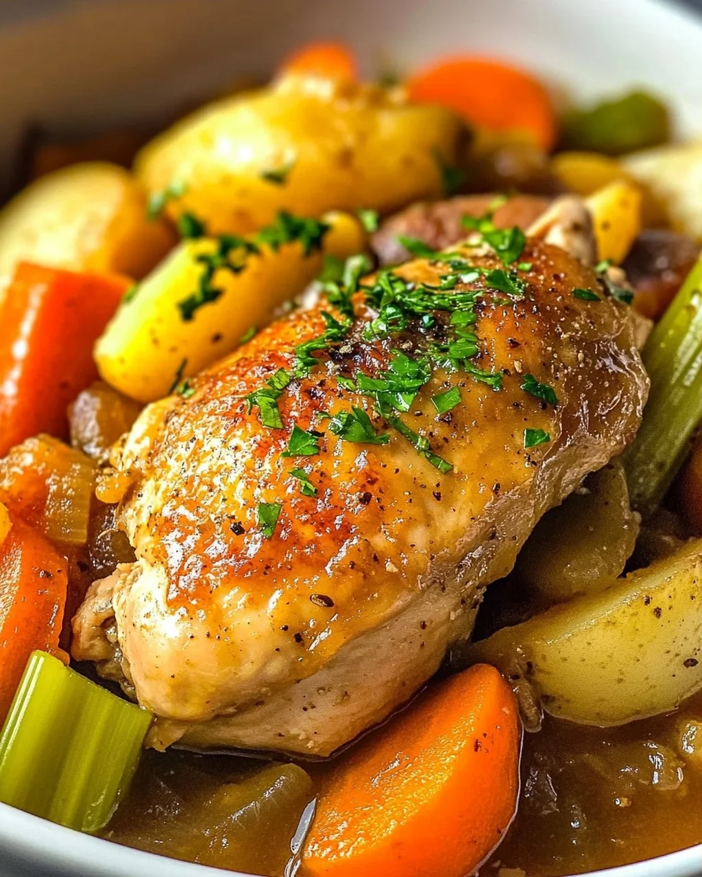 Saftiger Crockpot Chicken Pot Roast – Einfach & Lecker!