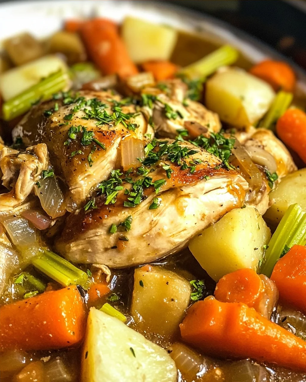 Saftiger Crockpot Chicken Pot Roast – Einfach & Lecker!