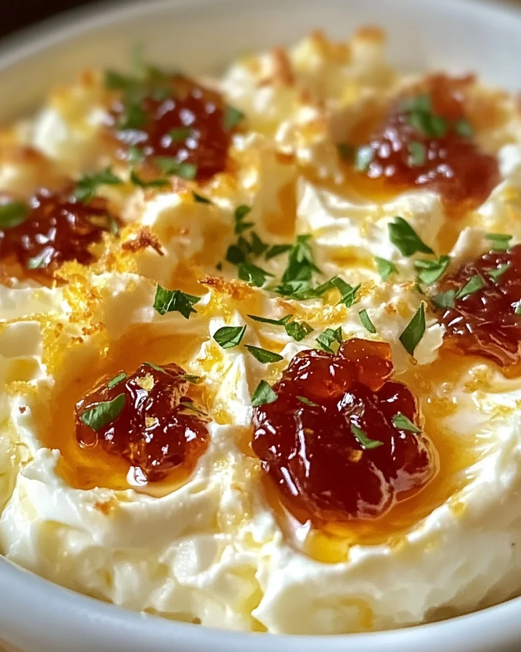 Schnelle Paprika-Marmelade-Creme-Käse-Dip Häppchen Rezept