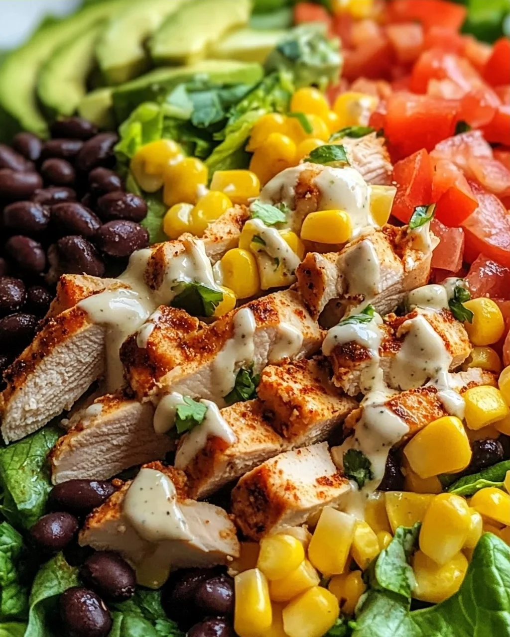 Schneller Southwest-Hähnchensalat