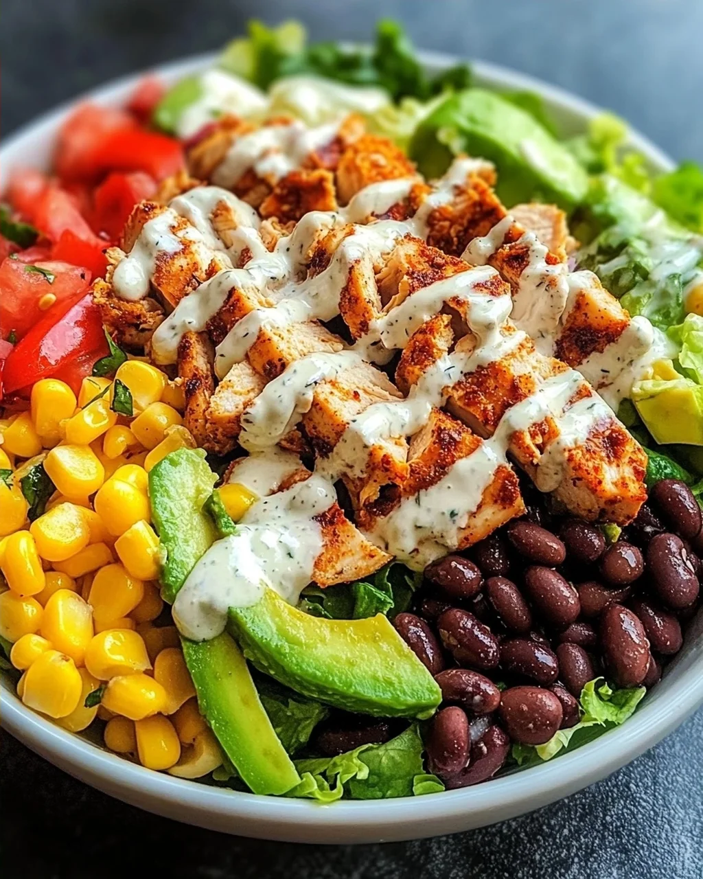 Schneller Southwest-Hähnchensalat
