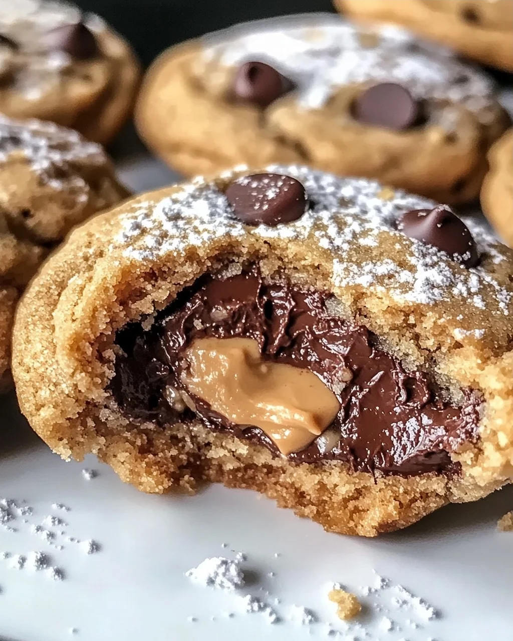 Schokoladen-Erdnussbutter gefüllte Kekse Rezept